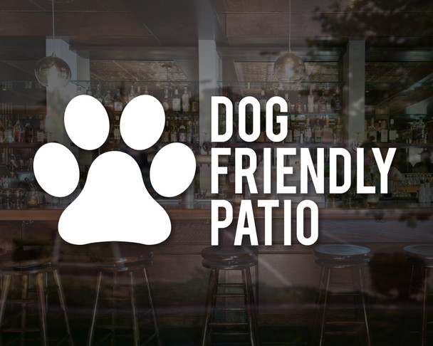 dog friendly patio decal