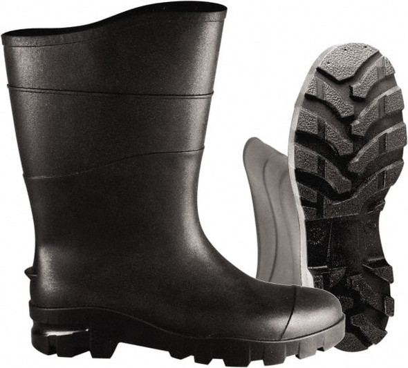 Work Boot: Size 10, 13in High, Polyvinylchloride, Steel Toe - 36536829