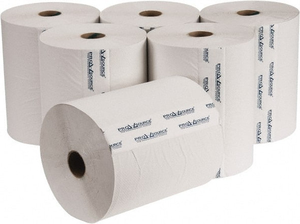 Case of (6) 800' Hard Rolls of 1 Ply White Paper Towels - 71165567