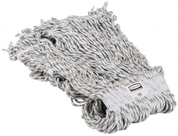 1in White Head Band, Medium Blended Fiber Loop End Mop Head - 1177450