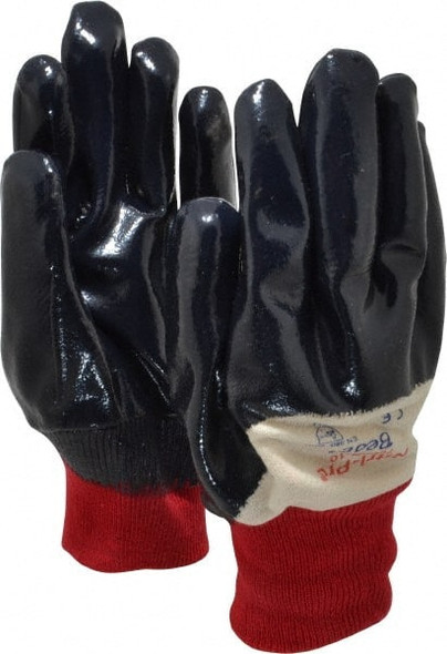 General Purpose Work Gloves: Large, Nitrile Coated, Jersey - 255414