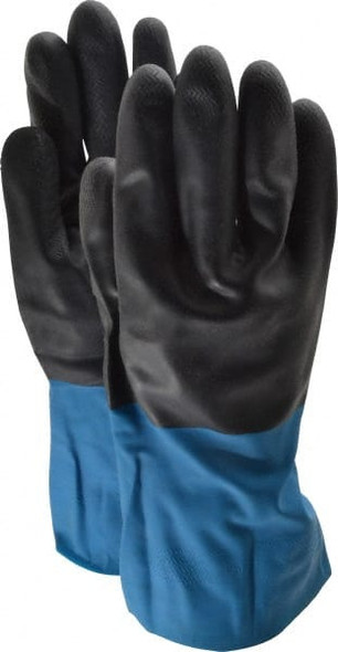 Chemical Resistant Gloves: Large, 26 mil Thick, Neoprene-Coated, Latex & Neoprene, Supported - 255638