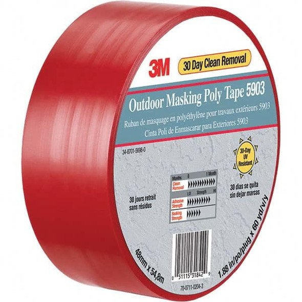 60 Yd x 50in x 7.5 mil Red Polyethylene Cloth Duct Tape - 16990012