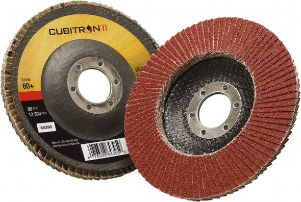 Flap Disc: 7/8in Hole, 60 Grit, Ceramic, Type 29 - 39181094