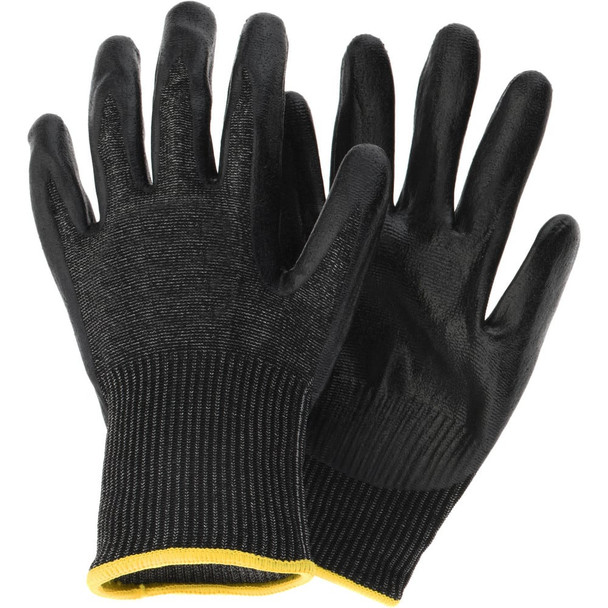 Cut & Puncture Resistant Gloves; Glove Type: Cut Resistant ; ANSI/ISEA Puncture Resistance Level: 0 ; Primary Material: HPPE Blend ; ANSI/ISEA Abrasion Resistance Level: 3 ; Coating Coverage: Palm & Fingers ; Coating Material: Nitrile - 26319889