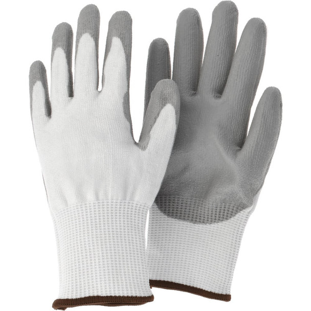 Cut & Puncture Resistant Gloves; Glove Type: Cut Resistant ; ANSI/ISEA Puncture Resistance Level: 0 ; Primary Material: HPPE Blend ; ANSI/ISEA Abrasion Resistance Level: 3 ; Coating Coverage: Palm & Fingers ; Coating Material: Polyurethane - 26320341
