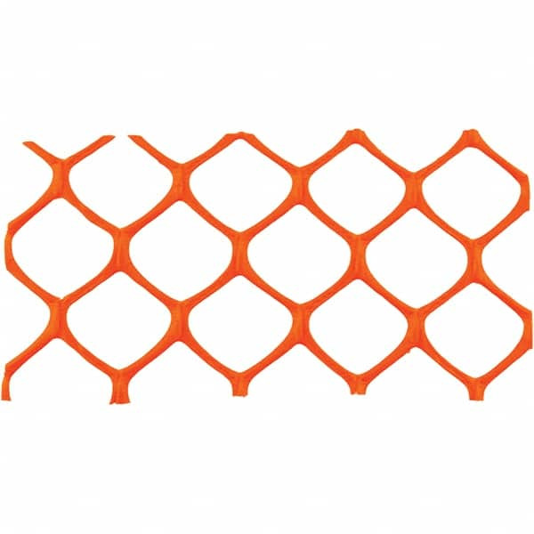 50' Long x 4' High, Orange Reusable Safety Fence - 31480098