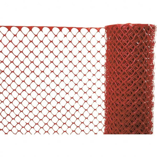 100' Long x 4' High, Orange Reusable Safety Fence - 31480114