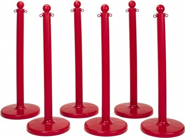 Pack of (6) 40in Red Warning Posts - 31744329
