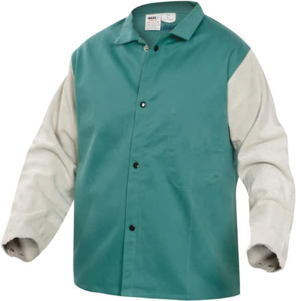 Size XL Green & Gray Flame Resistant/Retardant Jacket - 42649301