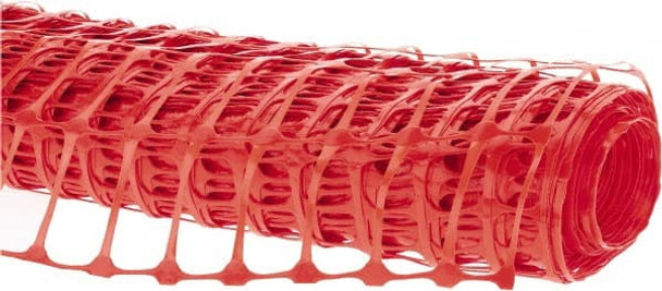 100' Long x 4' High, Orange Reusable Safety Fence - 50897222