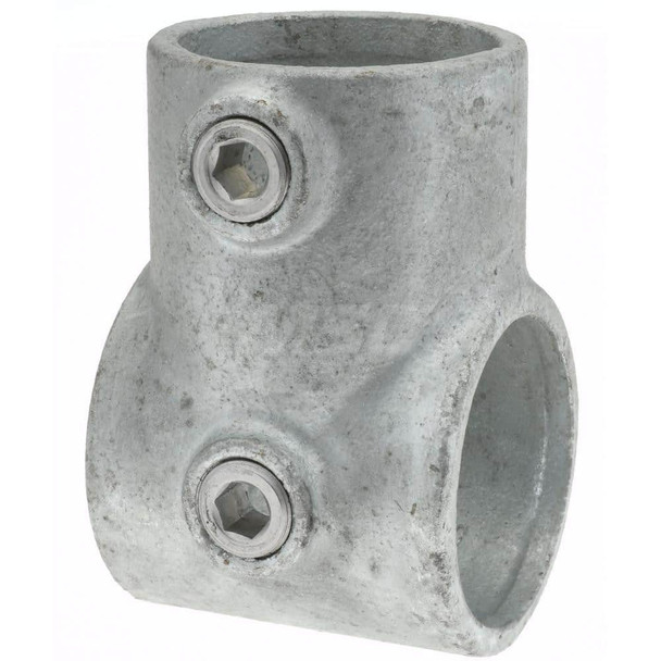 1-1/2in Pipe, Single Socket Tee, Malleable Iron Tee Pipe Rail Fitting - 62153804