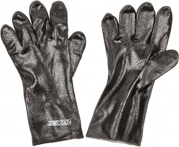 Chemical Resistant Gloves: Large, Polyvinylchloride, Supported - 76552074