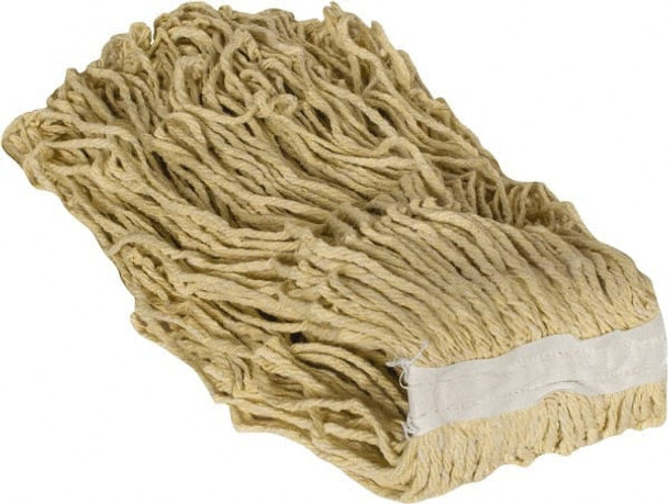 1-1/4in White Head Band, Large Blended Fiber Cut End Mop Head - 8625451
