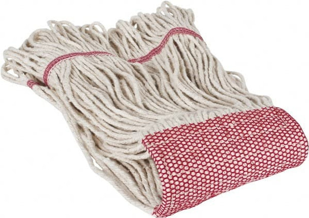 5in Red Head Band, Medium Cotton Loop End Mop Head - 9319674