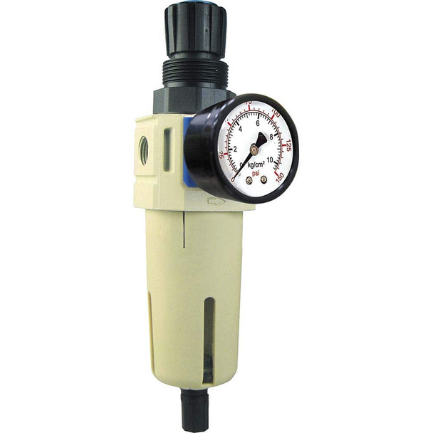 1/4 NPT Compact FRL Unit with Sight Glass & Pressure Gauge - 19239979