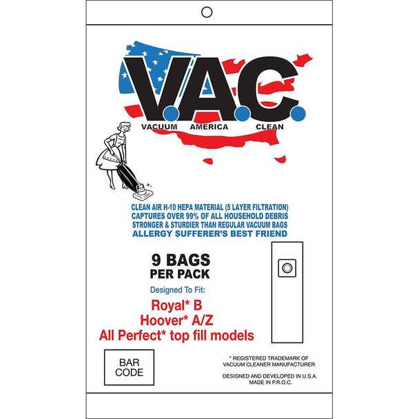 Vacuum Cleaner Bags; Bag Type: Vacuum Bag ; Material: Cloth ; For Use With 2: Type B Upright ; Vacuum Bag Type Code: Type B - 48181846