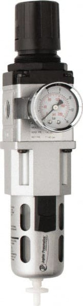 3/8 NPT Intermediate 1 Pc Filter/Regulator FRL Unit with Pressure Gauge - 62791850