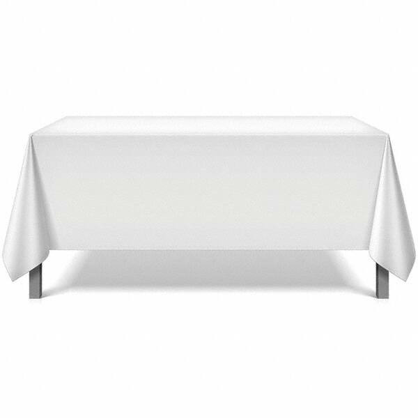 Tablecloths; Type: Table Cloth ; Color: White ; Width (Inch): 72 ; Length (Inch): 72 ; Material: Polyester ; Shape: Square - 96514260