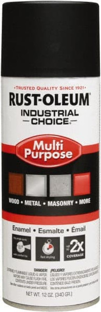 Black, Semi Flat, Enamel Spray Paint - 3688835