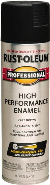 Black, Semi Gloss, Rust Proof Enamel Spray Paint - 80215718