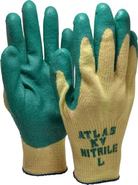 Cut-Resistant Gloves: Size L, ANSI Cut A3, Nitrile, Kevlar - 5831482