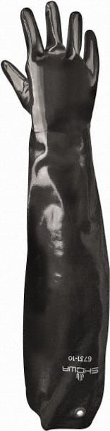 Chemical Resistant Gloves: X-Large, Neoprene-Coated, Neoprene, Supported - 32887689