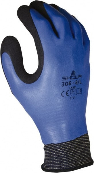 General Purpose Work Gloves: Large, Latex Coated, Nylon Blend - 36473692