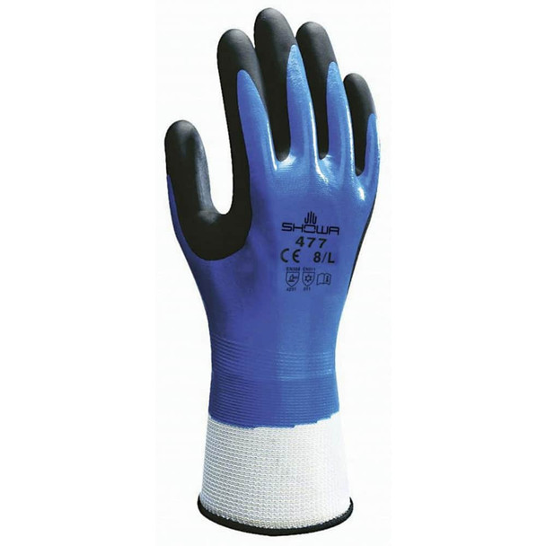 General Purpose Work Gloves: Large, Nitrile Coated, Nylon - 36535318
