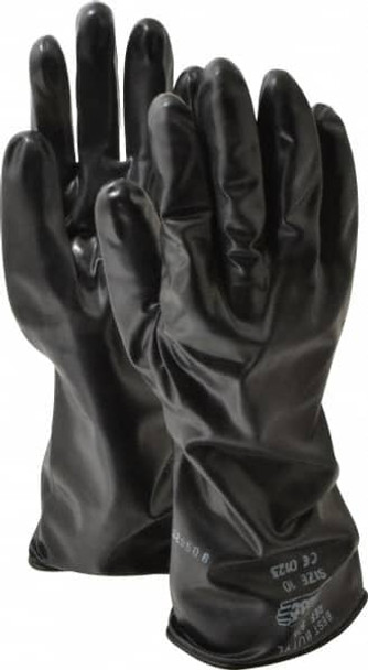 Chemical Resistant Gloves: X-Large, 14 mil Thick, Butyl, Unsupported - 66004383
