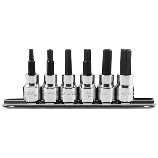 6 Pc 3/8" Drive Metric Hex Bit Socket Set7574676