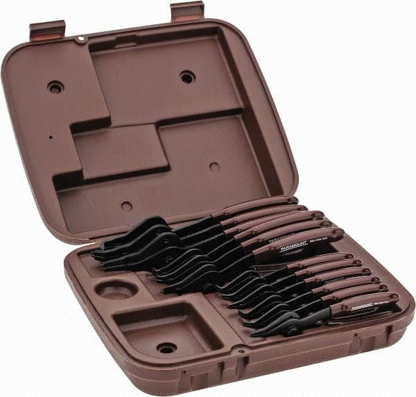 12 Piece, 3/8 to 3" Bore, 1/8 to 3-1/2" Shaft, Internal/External Retaining Ring Pliers Set - 62659701