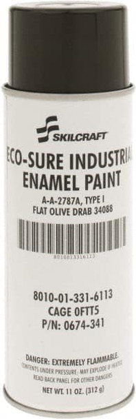 Olive Drab, Flat, Enamel Spray Paint - 85483808