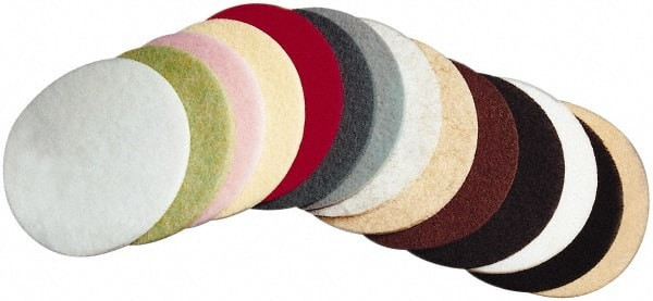 Floor Pads, Bonnets & Screens; Type: Polishing Pad ; Pad Length: 14 ; Pad Color: White ; Material: Non-Woven ; Grit Grade: Medium - 89466387
