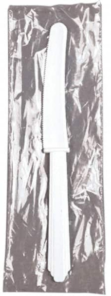 Paper & Plastic Cups, Plates, Bowls & Utensils; Breakroom Accessory Type: Plastic Knife ; Breakroom Accessory Description: PLASTIC FLATWARE,KNIFE IND WRAPPED - 93615052