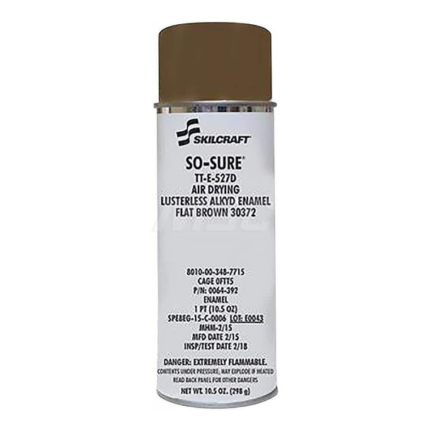 Spray Paints; Type: Aerosol Enamel ; Finish: Flat ; Tack-free Dry Time (Minutes): 30 ; Recoat Dry Time (Hours): 48 ; Recoat Dry Time (Minutes): 120 - 80430473