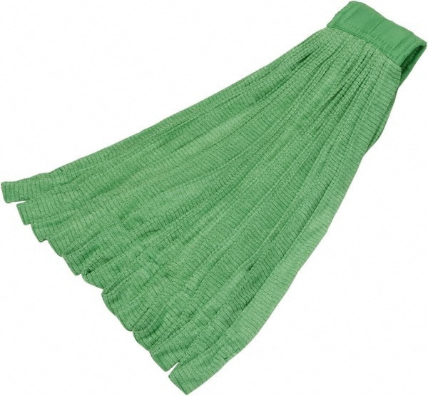 2-1/2in Green Head Band, Medium Microfiber Loop End Mop Head - 49228042