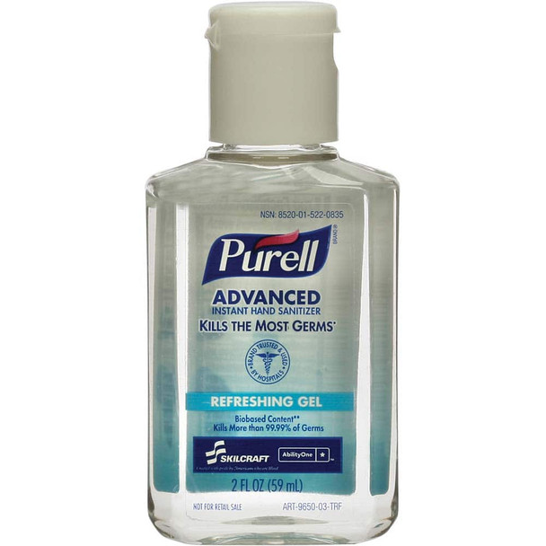 Hand Sanitizer: Liquid, 2 oz, Bottle - 54491097