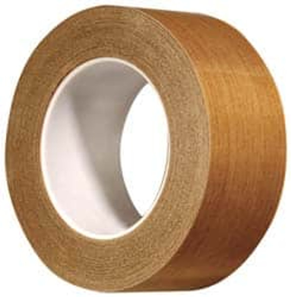 36 Yd Long x 12in Wide, Series 5453, Brown Silicone Glass Cloth/PTFE Tape - 4582292