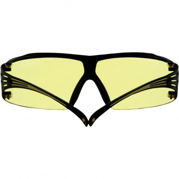 Safety Glass: Scratch-Resistant, Polycarbonate, Amber Lenses, Frameless, UV Protection - 12591772