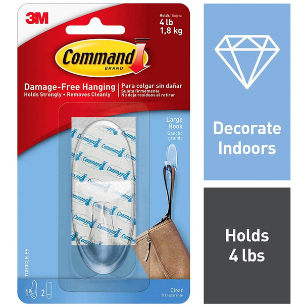 All-Purpose & Utility Hooks; Overall Length (Inch): 3-3/8 ; Material: Plastic ; Projection: 1.00 ; Projection: 1.00 (Inch); Width (Inch): 1.375 - 13928866