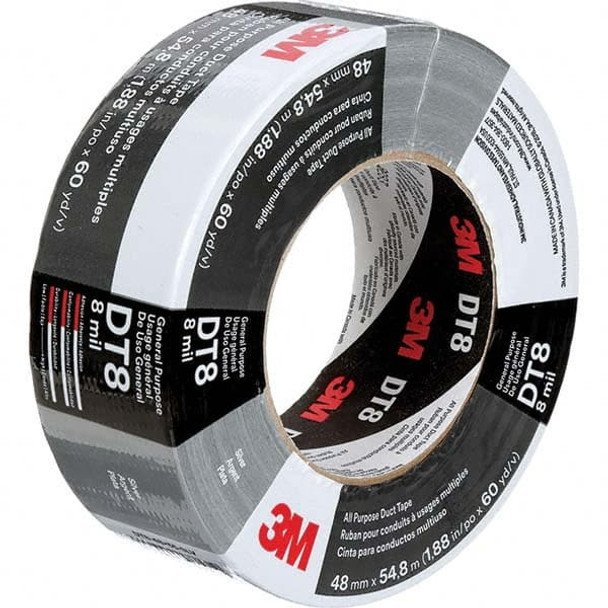 54.8m x 48mm x 8 mil Black Polyethylene Cloth Duct Tape - 16989998