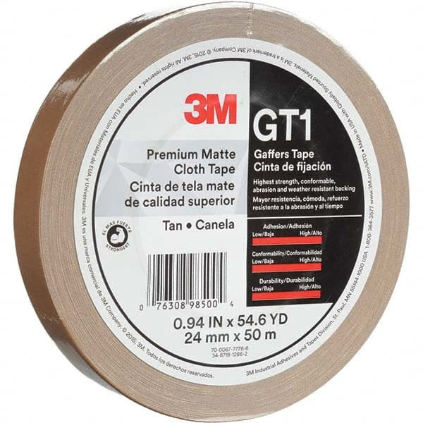 50m x 24mm x 11 mil Tan Cotton Cloth Gaffers Tape - 16991234
