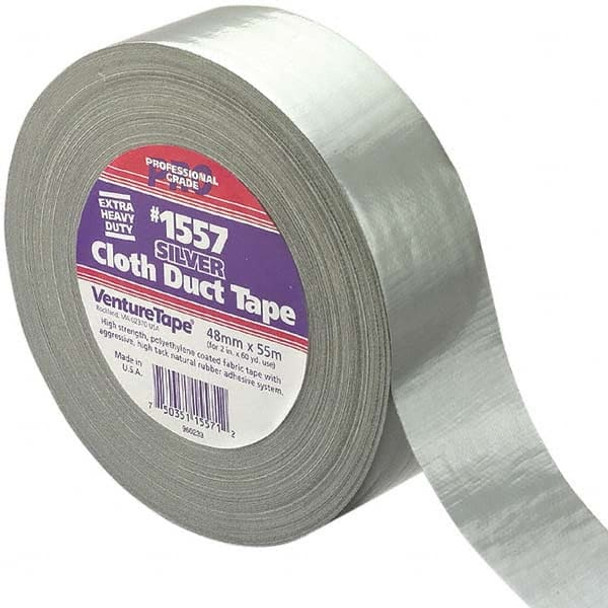 55m x 48mm x 13 mil Black Polyethylene Cloth Duct Tape - 16991754