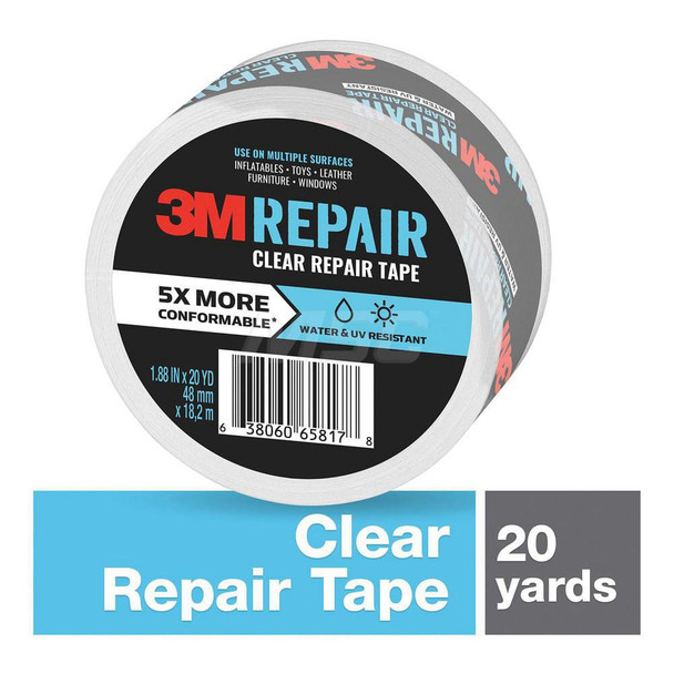 Duct & Foil Tape; Tape Type: Repair ; Width (Inch): 1.88 ; Width (mm): 48.00 ; Length Range: 12 yd. - 35.9 yd. ; Material Type: HDPE ; Color/Pattern: Transparent - 20391702