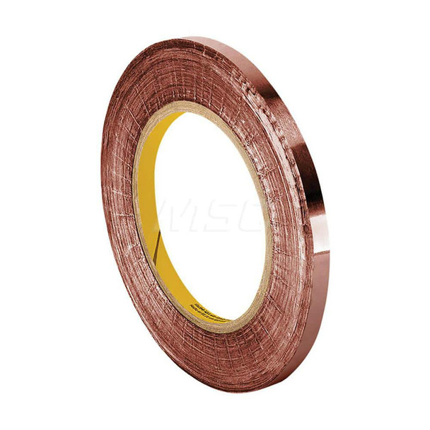 Duct & Foil Tape; Tape Type: EMI Shielding Tape; Foil Tape ; Width (Inch): 1 ; Length Range: 6 yd. - 11.9 yd. ; Material Type: Copper Foil ; Color/Pattern: Copper ; Thickness (mil): 3.5000 - 20709440