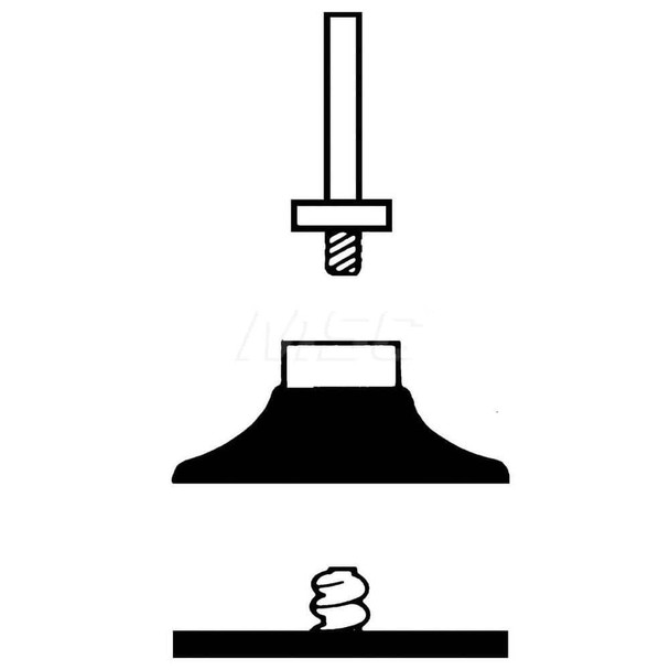 Disc Backing Pads; Pad Diameter (Inch): 3 ; Backing Pad Type: Quick-Change Type TR / Type 3 - 20829776