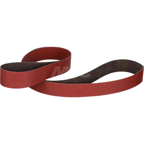 Abrasive Belt: 2in Width, 132in OAL, 36+ Grit, Ceramic - 20962817