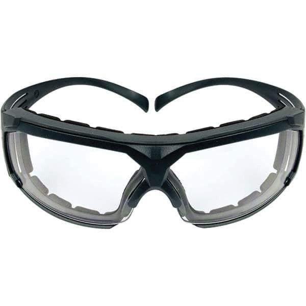 Safety Glass: Anti-Fog, Polycarbonate, Gray Lenses, Full-Framed, UV Protection - 49126360
