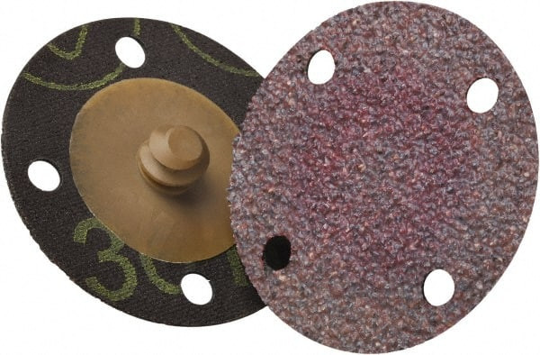 Quick-Change Disc: Roloc TR, 3in Disc Dia, 36 Grit, Aluminum Oxide, Coated - 42773721
